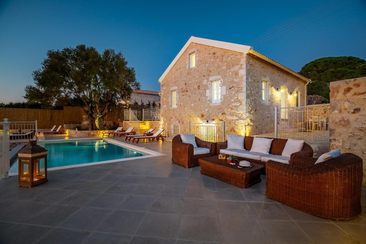 Fiscardo Luxury Stone Villa Alex ,With Sunset View! Fiskardo Bagian luar foto
